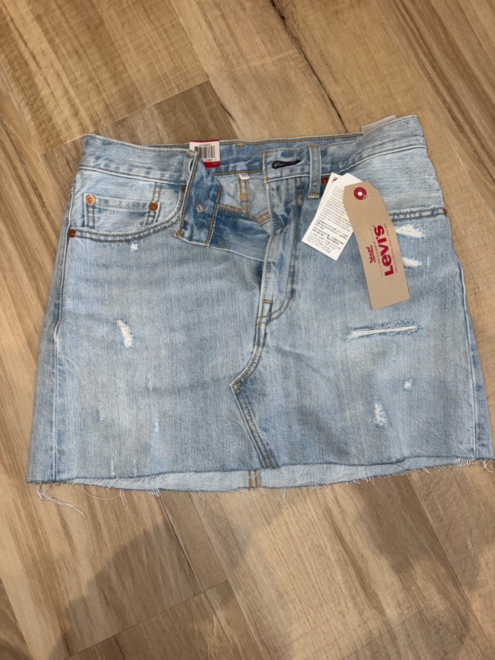 Levi's Light Wash Denim Mini Skirt